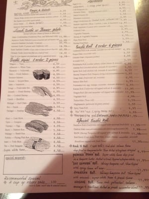 Wasahi Japanese Steak House & Sushi Bar menu 3